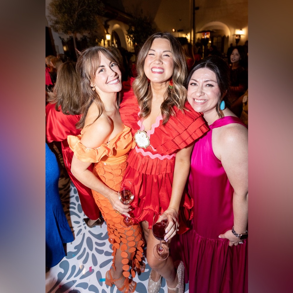 Red and Pink Ruffled Women's Dress - Picture 8 of 11